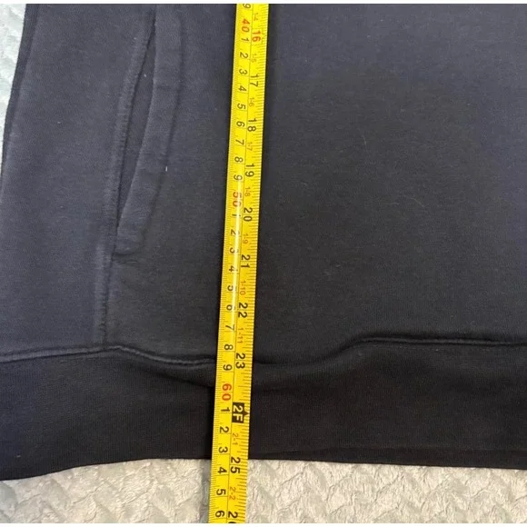 Dickies Hoodie Quarter Zip Black Pullover Mens Medium Workwear Streetwear - Picture 4 of 6